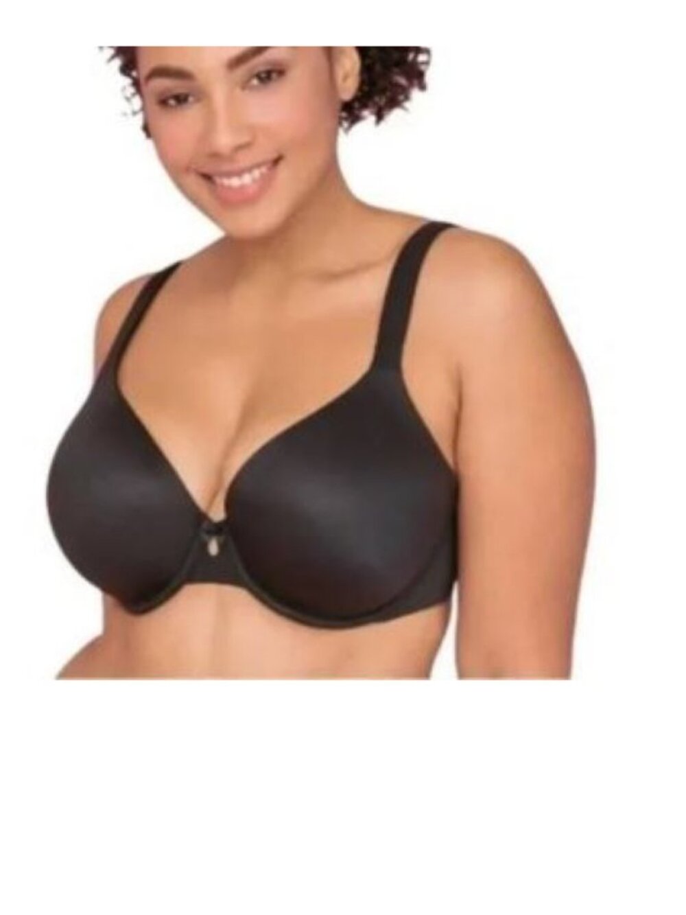 Cacique Intuition Lightly Lined Uplift Plunge Bra Size 46C Black Underwire